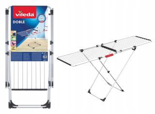 Sušiaky na prádlo - Balkónový sušiak na bielizeň, záhradný, voľne stojaci, ležatý Vileda 8-97 cm x 105-209 cm